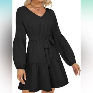 XL Black Dress with Pockets, Brand new.